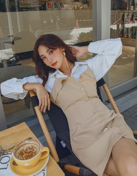 Thin Strap Button Down Mini Dress