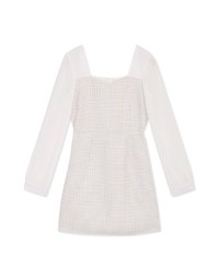 Classy Tweed Splice Mini Dress