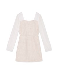 Classy Tweed Splice Mini Dress