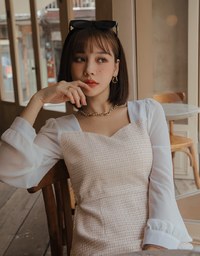 Classy Tweed Splice Mini Dress