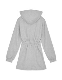Preppy Zip Loose Hoodie Mini Dress