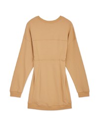 Plain Round Neck Loose Mini Dress