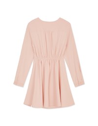 V Neck Overlap Flare Mini Dress