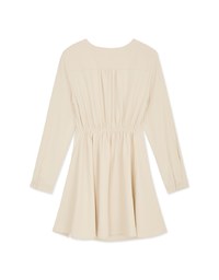 V Neck Overlap Flare Mini Dress