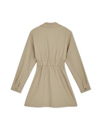 Edgy Chic Lapel Pleated Mini Dress