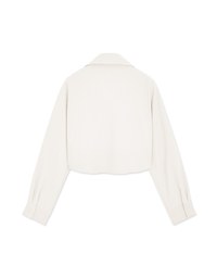British Cropped Button-Down Blazer Jacket