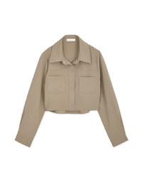 British Cropped Button-Down Blazer Jacket