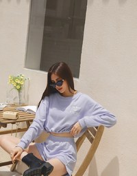 Casual Cooling Embroidered Shorts Set