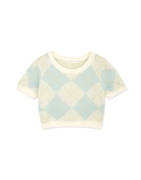 Minimalist Gingham Knit Top