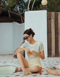 Minimalist Gingham Knit Top