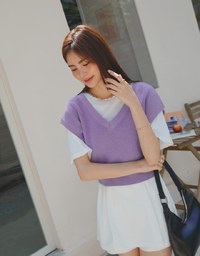 2WAY Oversized Button Vest