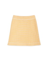 Tweed Style Knit Mini Skirt