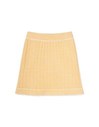 Tweed Style Knit Mini Skirt