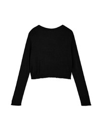 Gauze Buttoned Knit Top