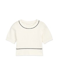 Simple Plain Textured Knit Top