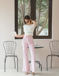 Simple Plain Textured Knit Top
