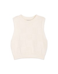 Checkerboard Knit Tank Top