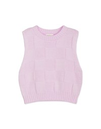 Checkerboard Knit Tank Top