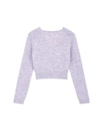 V Neck Buttoned Pastel Knit Top