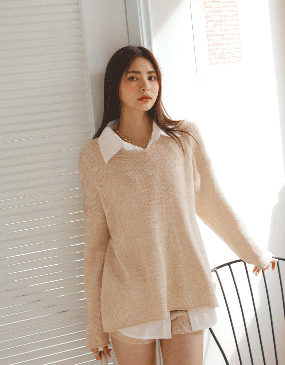 Laidback Long Sleeve Knit Top