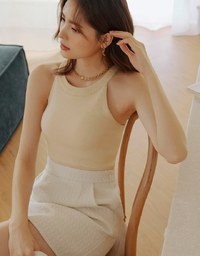 Halter Crop Top (With Bra Pad)