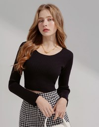 2Way Twist Knot Knit Short Top