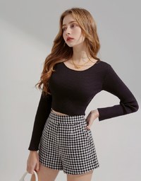 2Way Twist Knot Knit Short Top