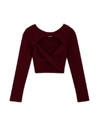 2Way Twist Knot Knit Short Top