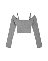 【Warm↑ Up】Light Velvet V-Neck Short Version Of Fever Bra Top