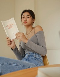 【Warm↑ Up】Light Velvet V-Neck Short Version Of Fever Bra Top