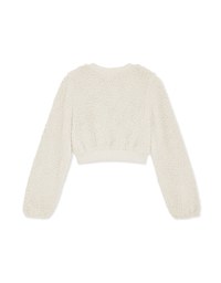 V-Neck Button-Down Crop Loose Top