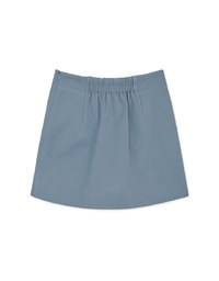 Overlapping Curved Slit Tweed Skirt