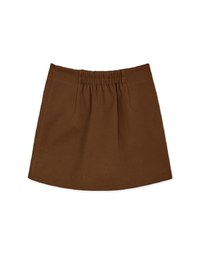 Overlapping Curved Slit Tweed Skirt