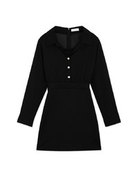 Beaded Collar Mini Dress (With Vest)
