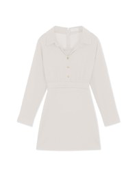 Beaded Collar Mini Dress (With Vest)