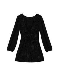 Puffed Sleeve Tweed Mini Dress