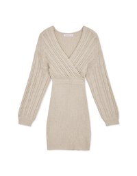 2Way Twist Knit Loose Mini Dress