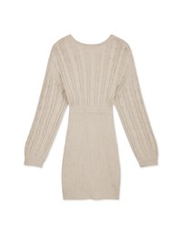 2Way Twist Knit Loose Mini Dress