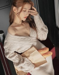 2Way Twist Knit Loose Mini Dress