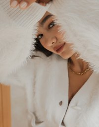 Fluffy Faux Fur Oversized Knit Jacket Cardigan