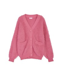 Fluffy Faux Fur Oversized Knit Jacket Cardigan