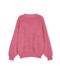 Fluffy Faux Fur Oversized Knit Jacket Cardigan