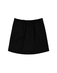 Overlapping Curved Slit Tweed Skirt