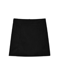 360°Skinny Pleated Line Suede Skort