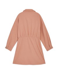 Casual Chic Pleated Shirt Mini Dress