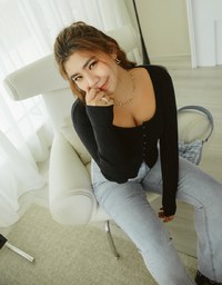 Square Neck Buttoned Crop Knit Top
