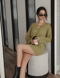 Gold Chased Cashmere Knit Loose Top