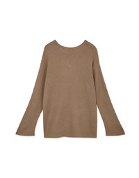 Gold Chased Cashmere Knit Loose Top