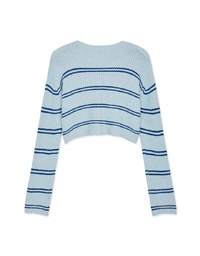 Mix Striped Knit Crop Top