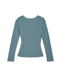 Overlap Scrunch V Neck Crop Top